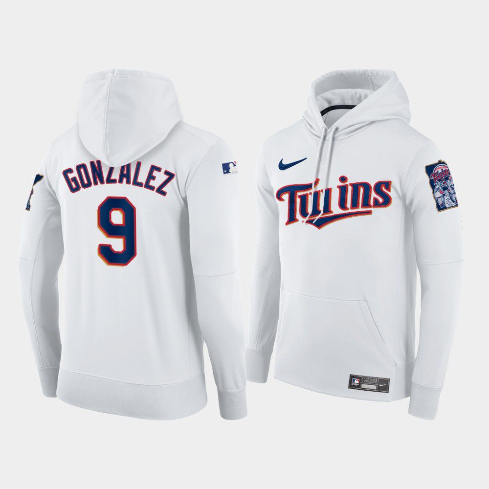 Men Minnesota Twins #9 Gonzalez white home hoodie 2021 MLB Nike Jerseys